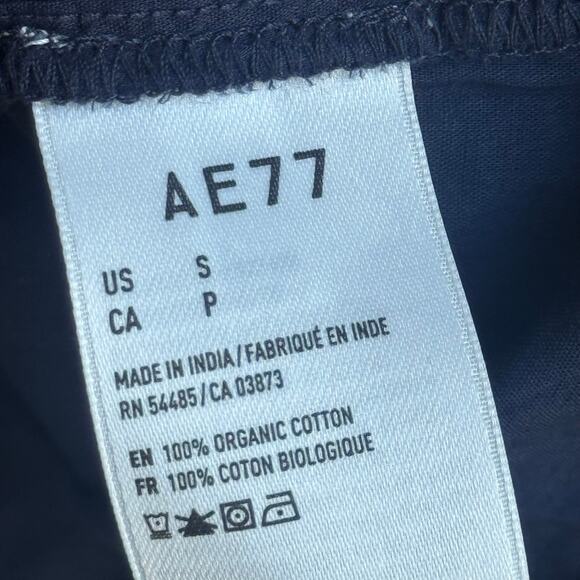 American Eagle AE77 Organic Cotton Boho Peasant Maxi Dress Tie Belt Size S NWT - Picture 10 of 12